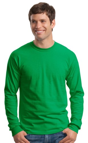 Gildan Herren Langarmshirt Grün Irisches Grün Medium von Gildan
