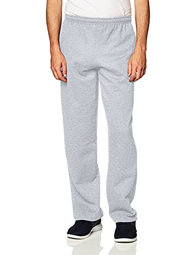 Gildan Herren Sweatbroek met open onderkant en zakken Trainingshose, Grau - Sport Grey, XL EU von Gildan