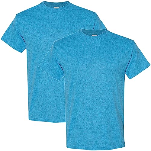 Gildan Herren Schwerer Baumwolle, Style G5000, T-Shirt, Heather Sapphire (2er-Pack), 3X-Groß von Gildan