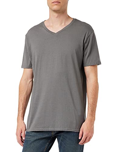 GILDAN Herren Soft Style V-Neck T-Shirt, Grau (Anthrazit), M von Gildan