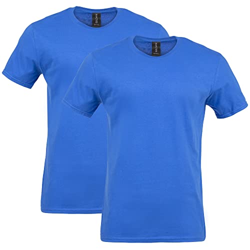 Gildan Herren Softstyle Cotton T-Shirt, Style G64000, Multipack Hemd, Royal (2er-Pack), XL von Gildan