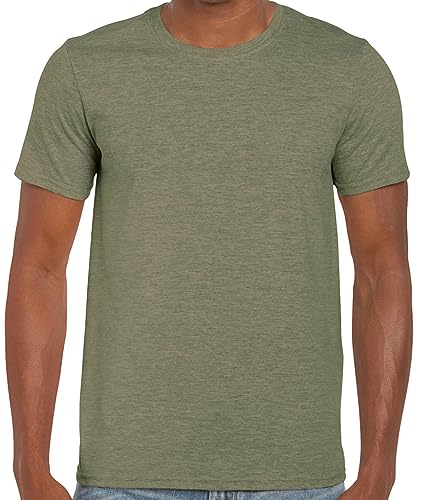 Gildan Herren Softstyle T-Shirt, Grün (Heather Military Green), XXL von Gildan