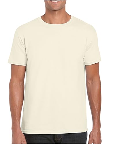 Gildan Herren Softstyle T-Shirt, Off-White (Natural), XL von Gildan