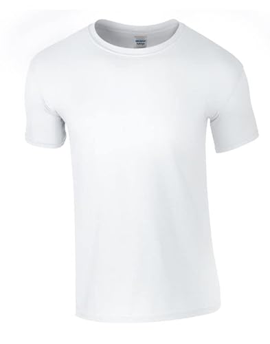 GILDAN Herren Softstyle T-Shirt, White, L von Gildan