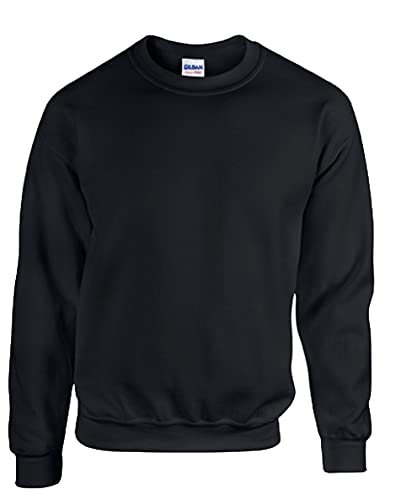 Gildan Herren Sweatshirt, Schwarz - Schwarz, 4XL von Gildan