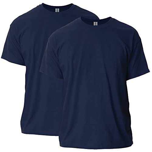 Gildan Herren-T-Shirt, Ultra Cotton, Erwachsene, 2er-Pack - Blau - XX-Large von Gildan
