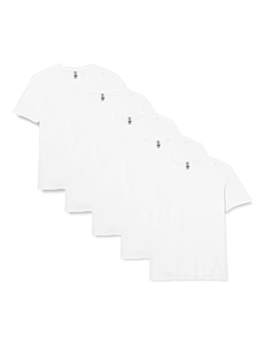 Gildan Herren 64000 T-Shirt, weiß, S (5er Pack) von Gildan