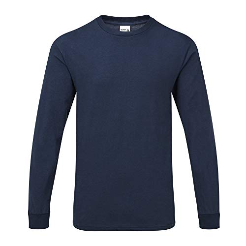 Gildan Herren T-Shirt Hammer, Schwere Qualität, langärmlig (2XL) (Sportliches Marineblau) von Gildan