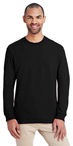 Gildan Herren T-Shirt Hammer, Schwere Qualität, langärmlig (L) (Schwarz) von Gildan