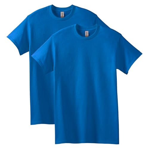 Gildan Herren T-Shirt aus Schwerer Baumwolle, Stil G5000, Multipack Hemd, Royal (2 Stück), XX-Large (2er Pack) von Gildan