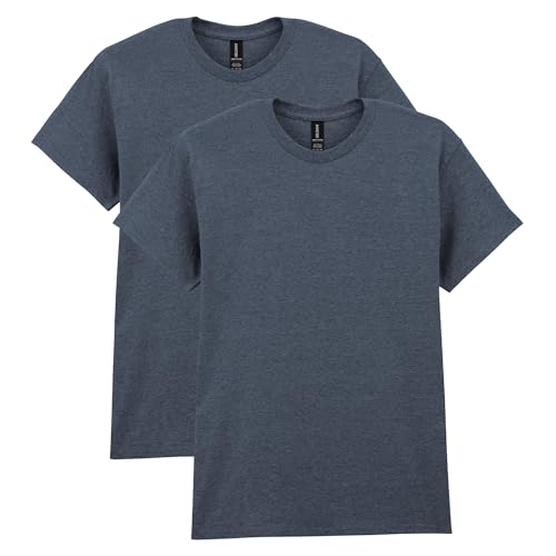 Gildan Uni-Erwachsene T-Shirt aus Schwerer Baumwolle, Stil G5000, Multipack Hemd, Dark Heather (2er-Pack), XL von Gildan