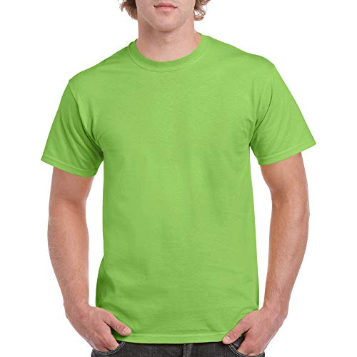 Gildan Herren T-Shirt für Erwachsene, schwere Baumwolle, Stil G5000 Hemd, Limette (2er-Pack), M von Gildan