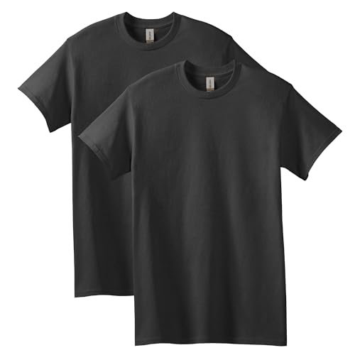 Gildan Unisex-Erwachsene Heavy Cotton T-Shirt, Style G5000, Multipack Hemd, Schwarz (2er-Pack), XX-Large von Gildan