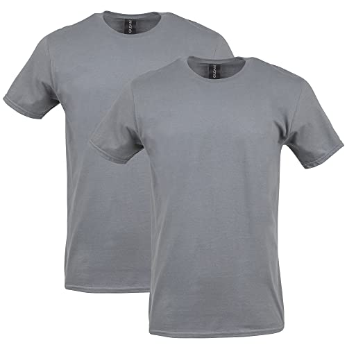 Gildan Herren Softstyle T-Shirt aus Baumwolle, Stil G64000, Multipack Hemd, anthrazit, XL (2er Pack) von Gildan