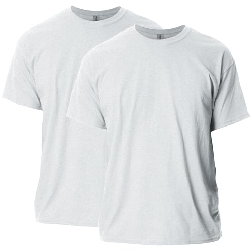 Gildan Herren Ultra Cotton Adult, 2-Pack T-Shirt, Aschgrau, Groß (2er Pack) von Gildan