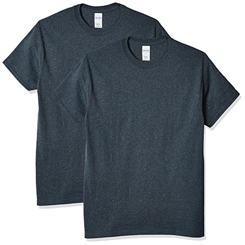 Gildan Herren Ultra Cotton Adult, 2-Pack T-Shirt, Dunkles Erika, XX-Large (2er Pack) von Gildan
