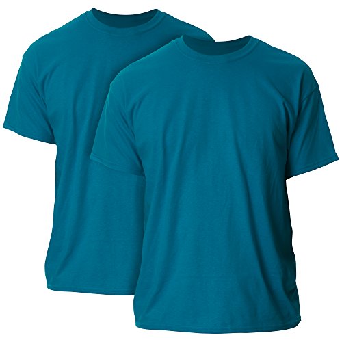 Gildan Herren Ultra Cotton Adult, 2-Pack T-Shirt, Galapagos Blau, X-Groß (2er Pack) von Gildan