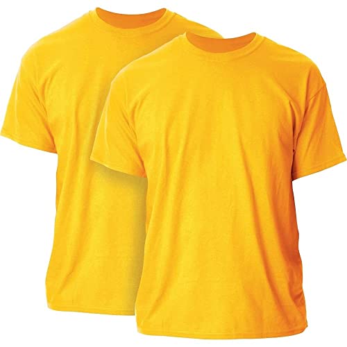 Gildan Unisex-Erwachsene Ultra Cotton Style G2000 Multipack T-Shirt, Gold (2er-Pack), M von Gildan