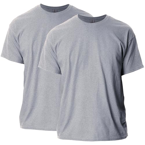 Gildan Unisex-Erwachsene Ultra Cotton Style G2000 Multipack T-Shirt, Sport Grey (2er-Pack), XXL von Gildan