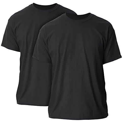 Gildan Herren Ultra Cotton Adult, 2-Pack T-Shirt, schwarz, 3X-Groß (2er Pack) von Gildan