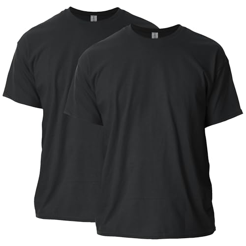 Gildan Unisex-Erwachsene Ultra Cotton Style G2000 Multipack T-Shirt, Schwarz (2er-Pack), L von Gildan