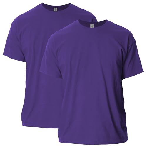 Gildan Herren Ultra Cotton Adult, 2-Pack T-Shirt, violett, Mittel (2er Pack) von Gildan