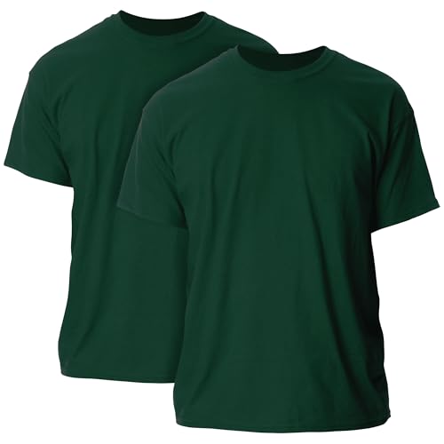Gildan Unisex Erwachsene Ultra Cotton T-Shirt Style G2000 Multipack, Waldgrün (2er-Pack), XL von Gildan