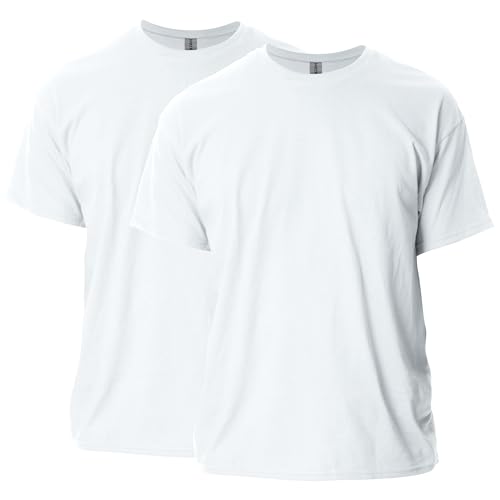 Gildan Herren Ultra Cotton Adult, 2-Pack T-Shirt, weiß, Klein (2er Pack) von Gildan