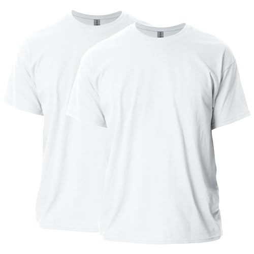 Gildan Unisex-Erwachsene Ultra Cotton Style G2000 Multipack T-Shirt, Weiß (2-er Pack), S (2er von Gildan