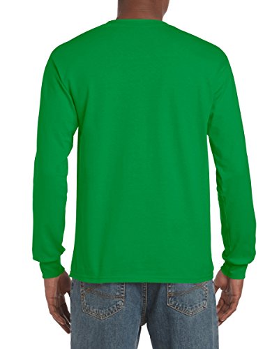 GILDAN Herren Ultra Cotton Adult Long Sleeve T-Shirt, Grün (Irish Grün 167), Large von Gildan