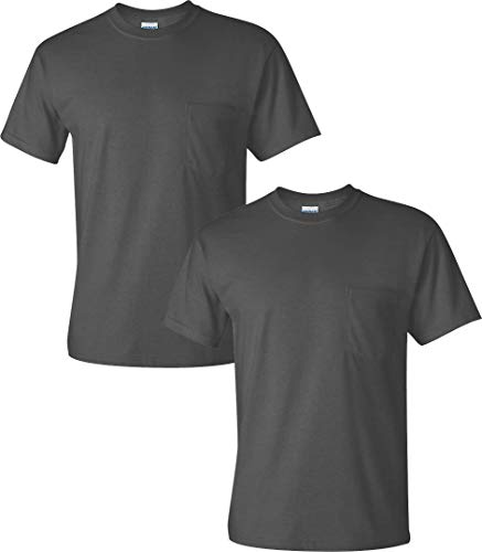 Gildan Herren Ultra Cotton Adult T-Shirt mit Tasche, 2er Pack - Schwarz - XX-Large Gildan Herren Ultra Cotton Adult T-Shirt mit Tasche, 2er Pack - Schwarz - XX-Large von Gildan