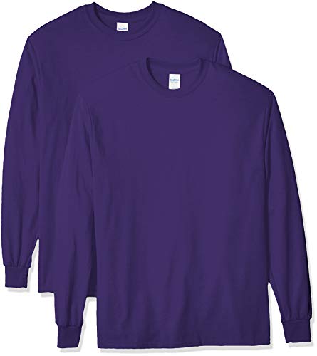 Gildan Herren Ultra Cotton Langarm Style G2400, Multipack T-Shirt, Violett (2er-Pack), XX-Large von Gildan