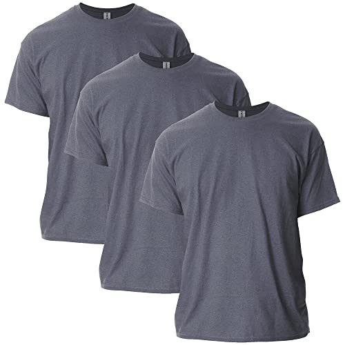 Gildan Uni-Erwachsene Ultra Cotton Style G2000 Multipack T-Shirt, Dark Heather (3er-Pack), L von Gildan