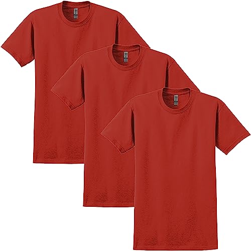 Gildan Herren Ultra Cotton Style G2000 Multipack T-Shirt, Rot (3er-Pack), XX-Large von Gildan