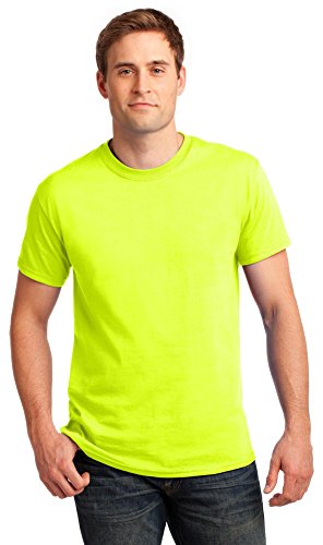 Gildan Herren Ultra Cotton T-Shirt für Erwachsene, 2er-Pack, Grün (Safety Green), XXL von Gildan