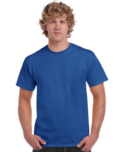 Gildan Herren schwerem Baumwolle T-Shirt, Blau (Königsblau), XXL von Gildan