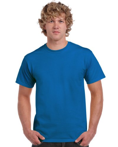 Gildan Herren schwerem Baumwolle T-Shirt, Blau (Sapphire), XXL von Gildan