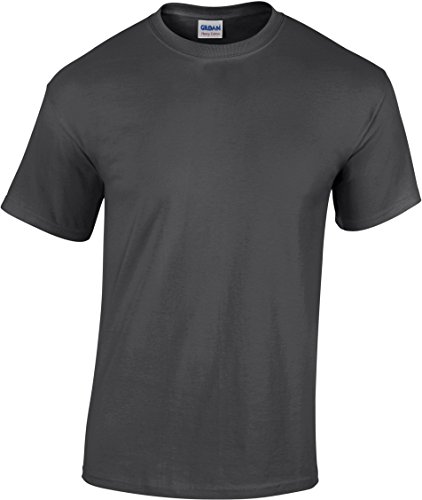 Gildan Herren schwerem Baumwolle T-Shirt, Grau (Dark Heather), S von Gildan