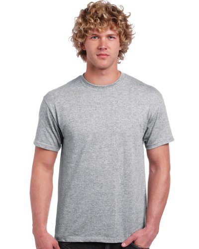 Gildan Herren schwerem Baumwolle T-Shirt, Grau (Sports Grey), 3XL von Gildan