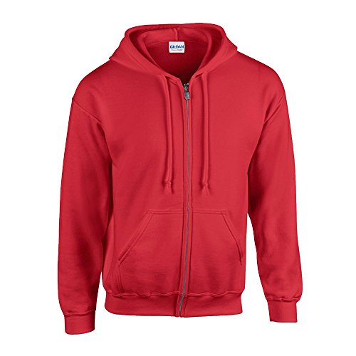 Gildan - Kapuzen Sweat-Jacke 'Heavyweight Full Zip' M,Red von Gildan