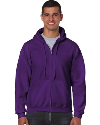 Gildan - Kapuzen Sweat-Jacke 'Heavyweight Full Zip' XL,Purple von Gildan