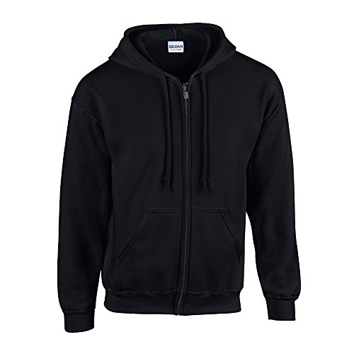 Gildan - Kapuzen-Sweatjacke 'Heavyweight Full Zip' / Black, 5XL von Gildan