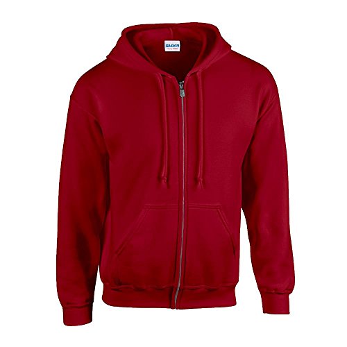 Gildan - Kapuzen-Sweatjacke 'Heavyweight Full Zip' / Cardinal Red, S von Gildan