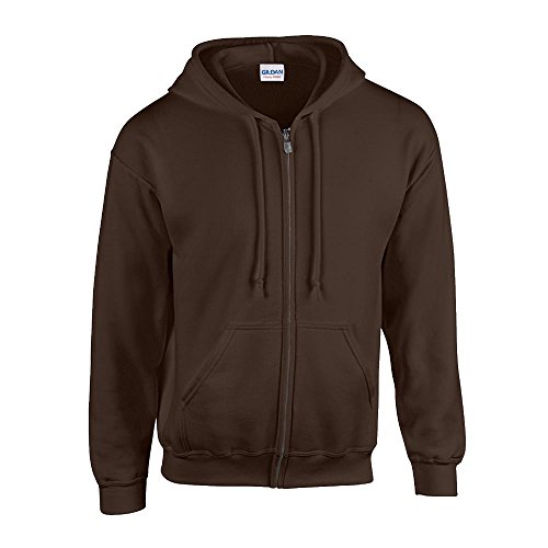 Gildan - Kapuzen-Sweatjacke 'Heavyweight Full Zip' / Dark Chocolate, 3XL von Gildan