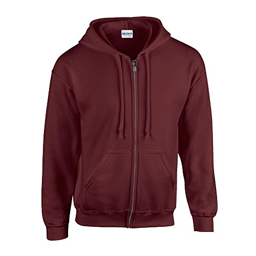 Gildan - Kapuzen-Sweatjacke 'Heavyweight Full Zip' / Maroon, XL von Gildan