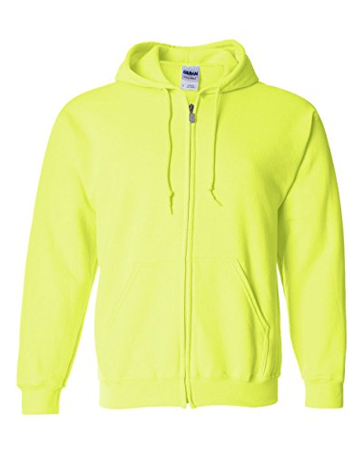 Gildan - Kapuzen-Sweatjacke 'Heavyweight Full Zip' / Safety Green-Yellow, XXL von Gildan