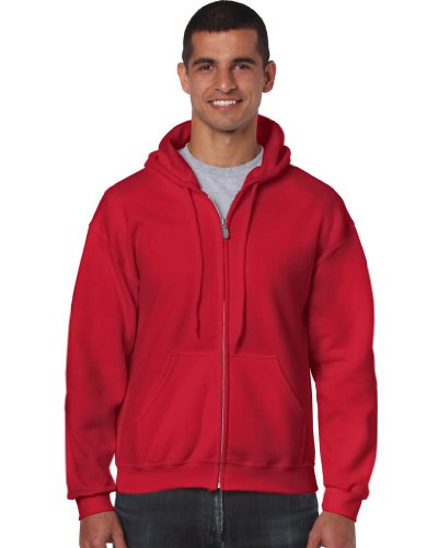 Gildan - Kapuzen-Sweatjacke 'Heavyweight Full Zip' 4XL,Red von Gildan