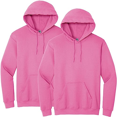 Gildan Kapuzen-Sweatshirt f r Erwachsene, sanforisiert, 2er-Pack, Safety Pink, S Gildan Kapuzen-Sweatshirt f r Erwachsene, sanforisiert, 2er-Pack, Safety Pink, S von Gildan