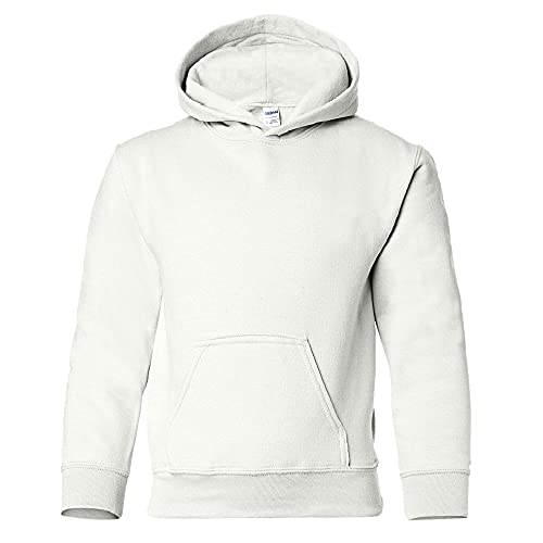 Gildan Kinder Unisex Hoodie / Sweatshirt mit Kapuze L,Weiß von Gildan