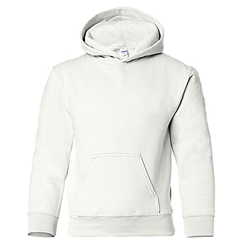 Gildan Kinder Unisex Hoodie / Sweatshirt mit Kapuze S,Weiß von Gildan